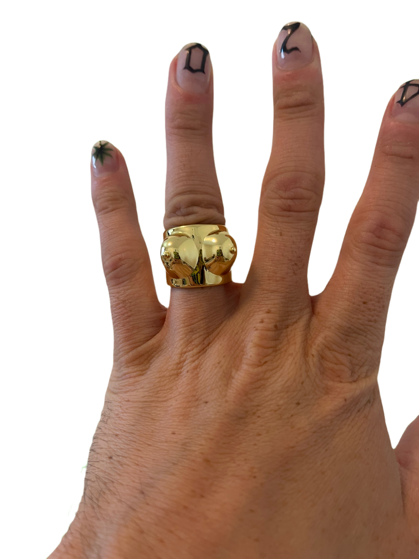 BOOB RING 18K GOLD PLATED